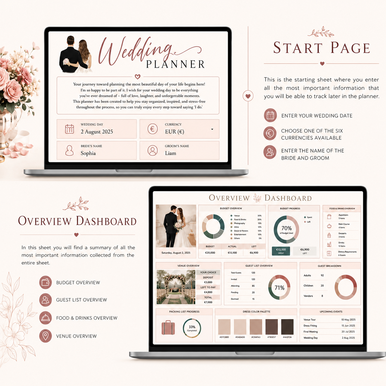 Ultimate Wedding Planner | Budget, Guest List, Seating Chart, Vendors & More